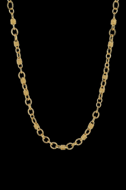 Gold Bracelet with a Paved Cross