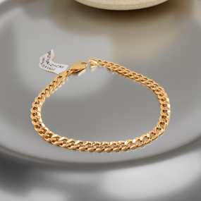 18K Yellow Gold Chain Bracelet – High Polished Fine Jewelry