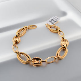 18K Yellow Gold Chain Bracelet – High Polished Fine Jewelry