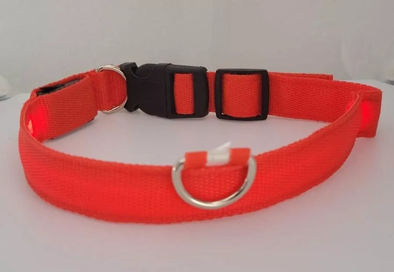 Rechargeable LED Dog Collar – Adjustable Flashing Safety Light for Night Walks